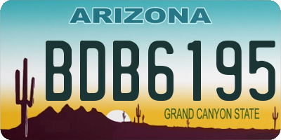 AZ license plate BDB6195