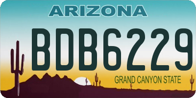 AZ license plate BDB6229