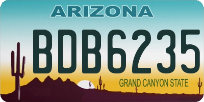 AZ license plate BDB6235