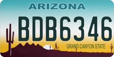 AZ license plate BDB6346