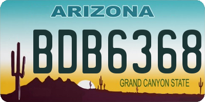 AZ license plate BDB6368