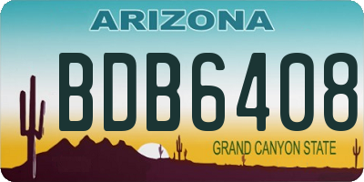 AZ license plate BDB6408