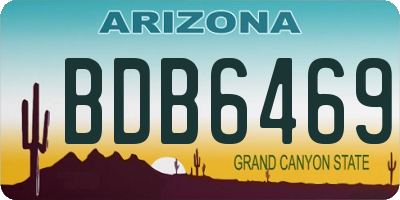 AZ license plate BDB6469