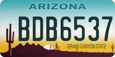 AZ license plate BDB6537