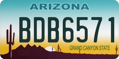 AZ license plate BDB6571