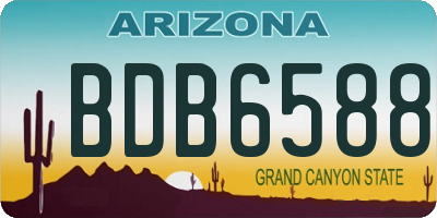 AZ license plate BDB6588