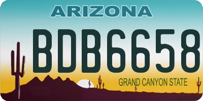 AZ license plate BDB6658