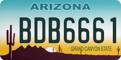 AZ license plate BDB6661