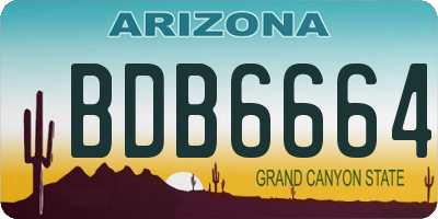 AZ license plate BDB6664