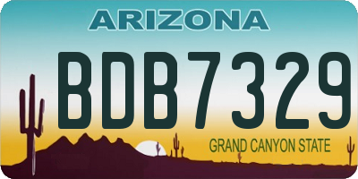 AZ license plate BDB7329