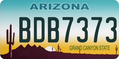 AZ license plate BDB7373