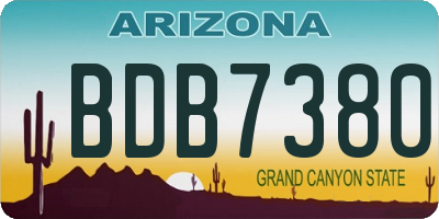 AZ license plate BDB7380