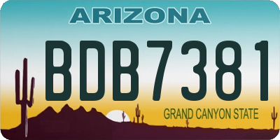 AZ license plate BDB7381