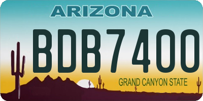 AZ license plate BDB7400