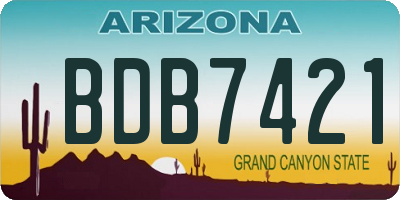 AZ license plate BDB7421