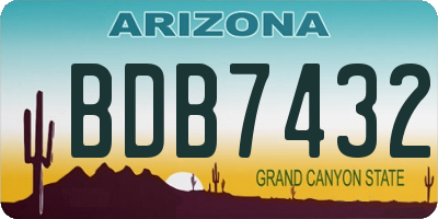 AZ license plate BDB7432