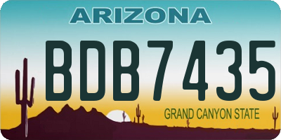 AZ license plate BDB7435