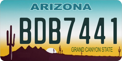 AZ license plate BDB7441