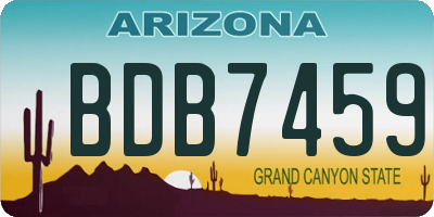 AZ license plate BDB7459