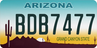 AZ license plate BDB7477