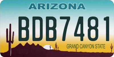 AZ license plate BDB7481