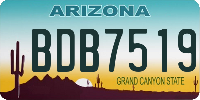 AZ license plate BDB7519