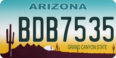 AZ license plate BDB7535