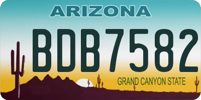 AZ license plate BDB7582