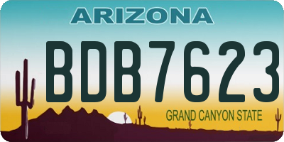 AZ license plate BDB7623