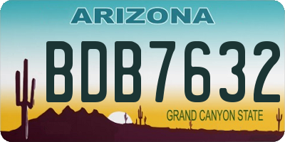 AZ license plate BDB7632