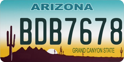 AZ license plate BDB7678