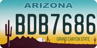 AZ license plate BDB7686