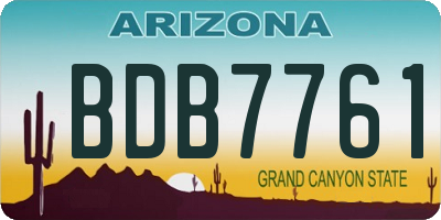 AZ license plate BDB7761