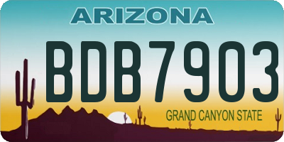 AZ license plate BDB7903