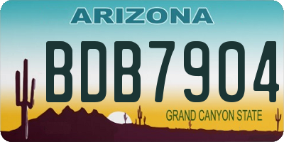 AZ license plate BDB7904