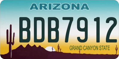 AZ license plate BDB7912