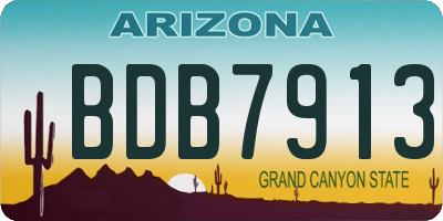 AZ license plate BDB7913