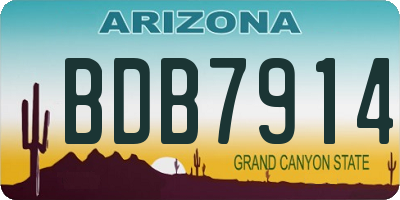 AZ license plate BDB7914