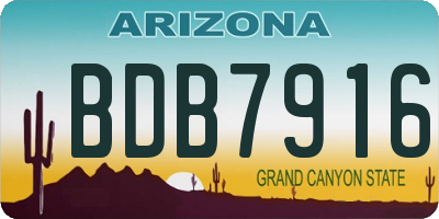 AZ license plate BDB7916