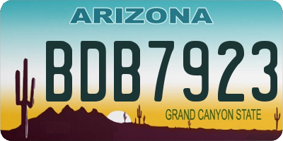 AZ license plate BDB7923