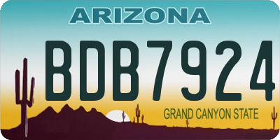 AZ license plate BDB7924