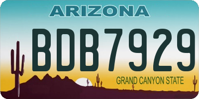 AZ license plate BDB7929