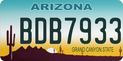 AZ license plate BDB7933