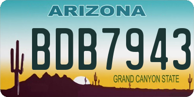 AZ license plate BDB7943