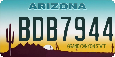 AZ license plate BDB7944