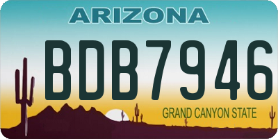 AZ license plate BDB7946