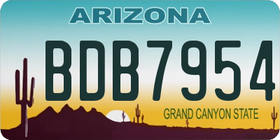 AZ license plate BDB7954