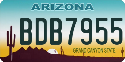 AZ license plate BDB7955