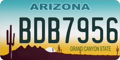 AZ license plate BDB7956