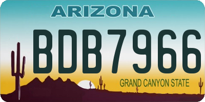 AZ license plate BDB7966